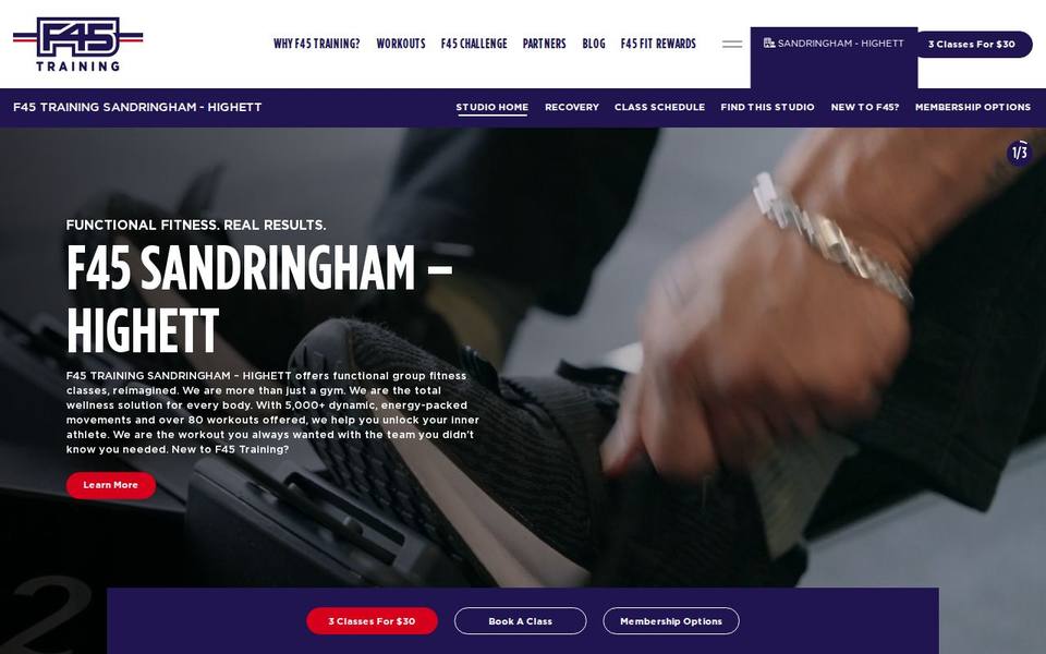 F45 Sandringham - Highett website