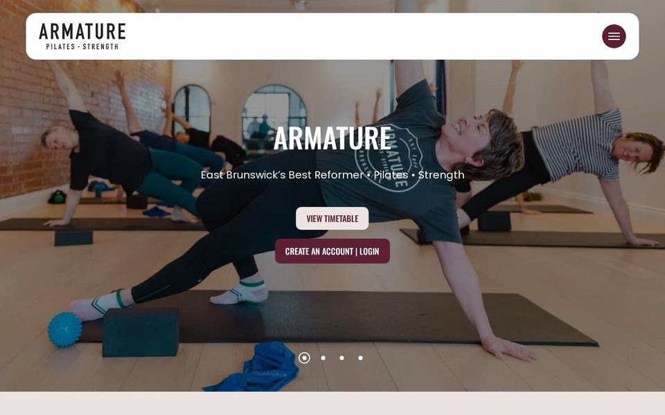 Armature Pilates website