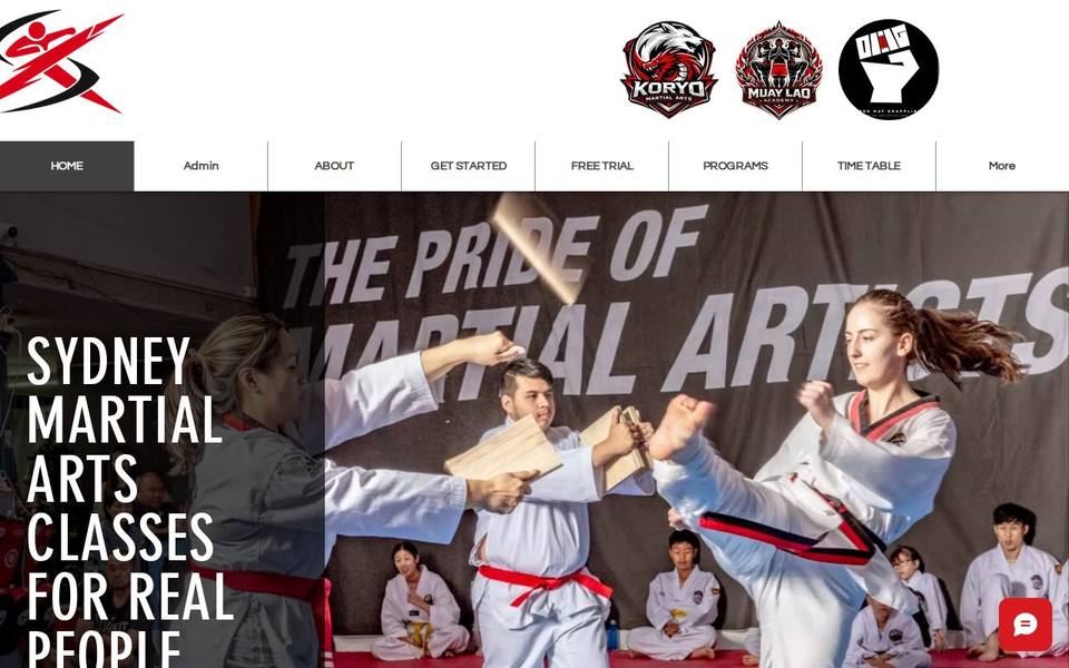 Sydney Martial Arts Academy website
