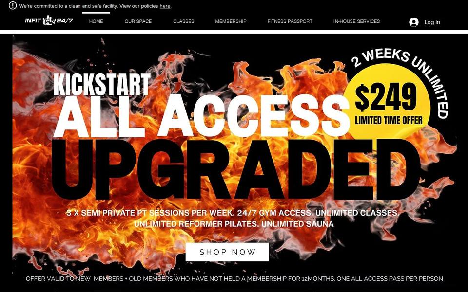 Infit 24/7 website