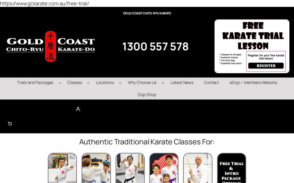 Gold Coast Karate and Kobudo Centre website