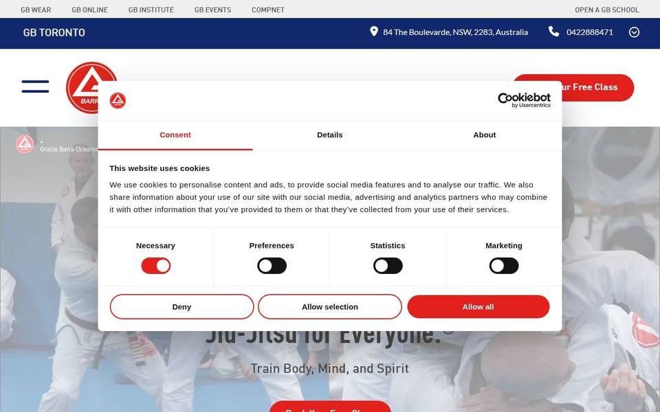 Gracie Barra Toronto Brazilian Jiu-Jitsu and Self-Defence website