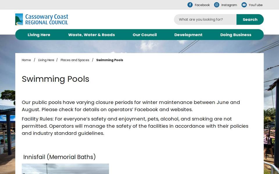 Mission Beach Aquatic Centre website