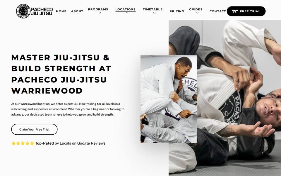 Pacheco Jiu-Jitsu Warriewood website