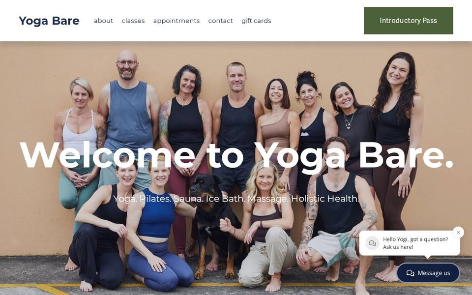 Yoga Bare website
