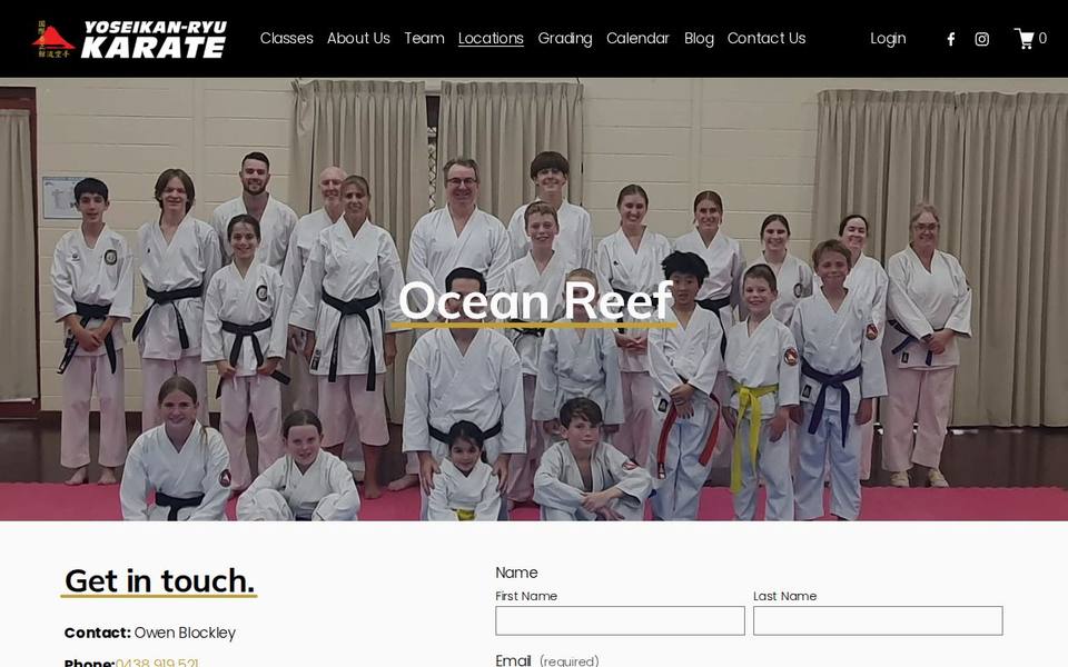 Yoseikan-Ryu Karate Ocean Reef website