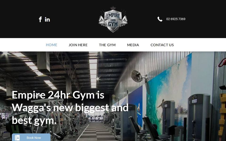 Empire 24hr Gym website