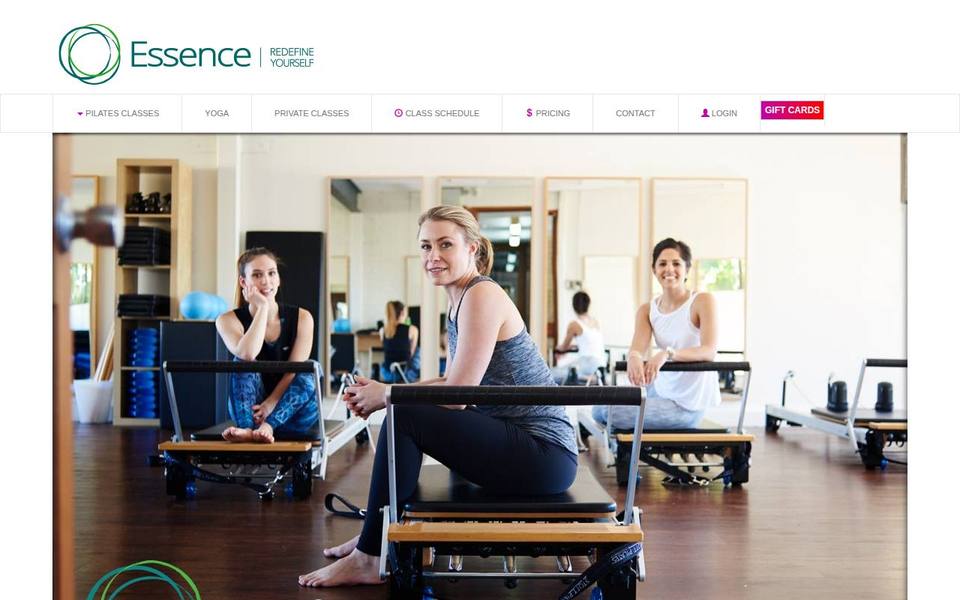 Essence Pilates and Bodyworks website