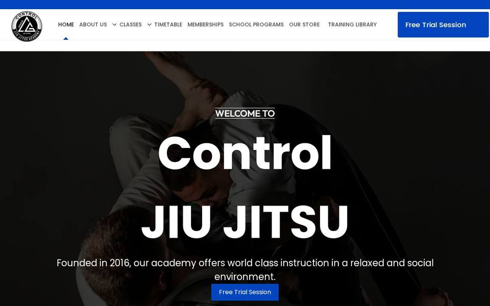 Control Jiu jitsu academy website