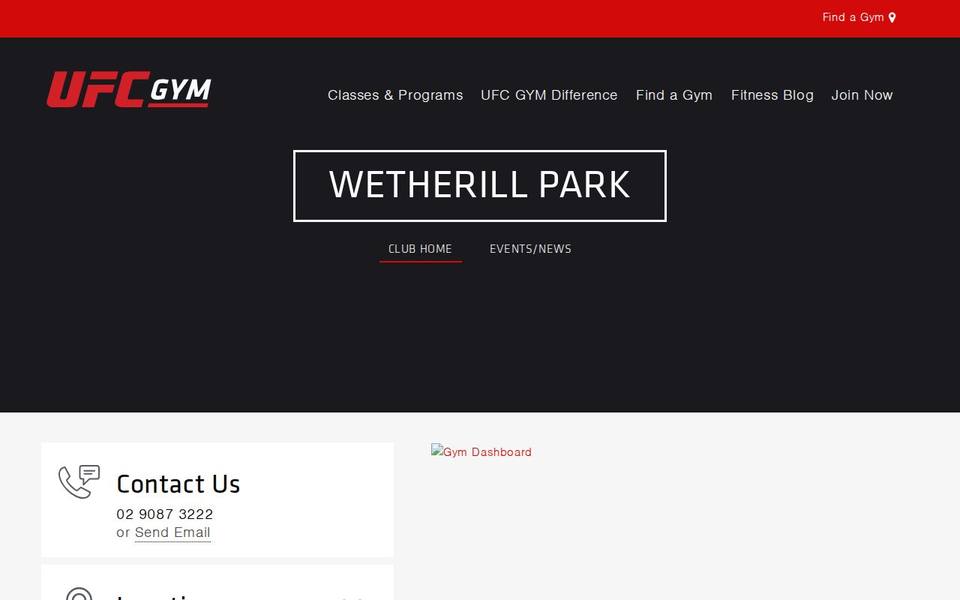 UFC GYM Wetherill Park website