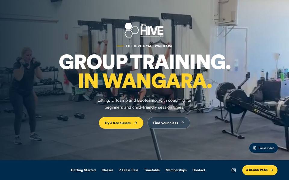 The Hive Gym website