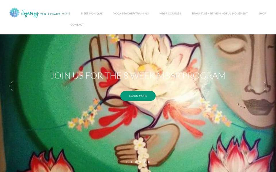 Synergy Yoga and Pilates website