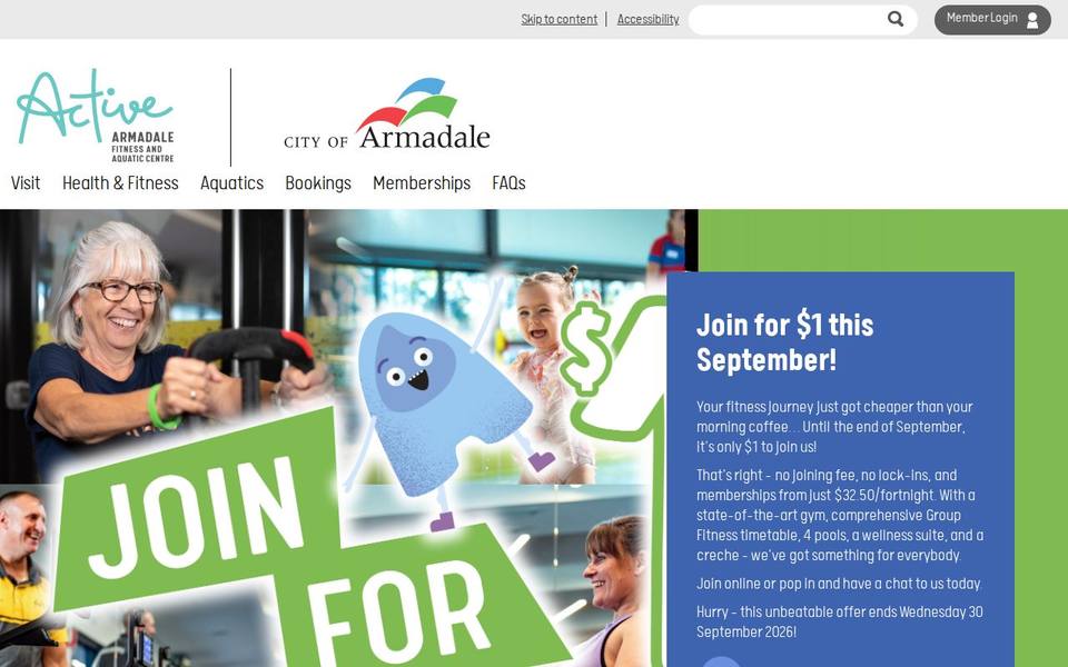 Armadale Aquatic Centre website