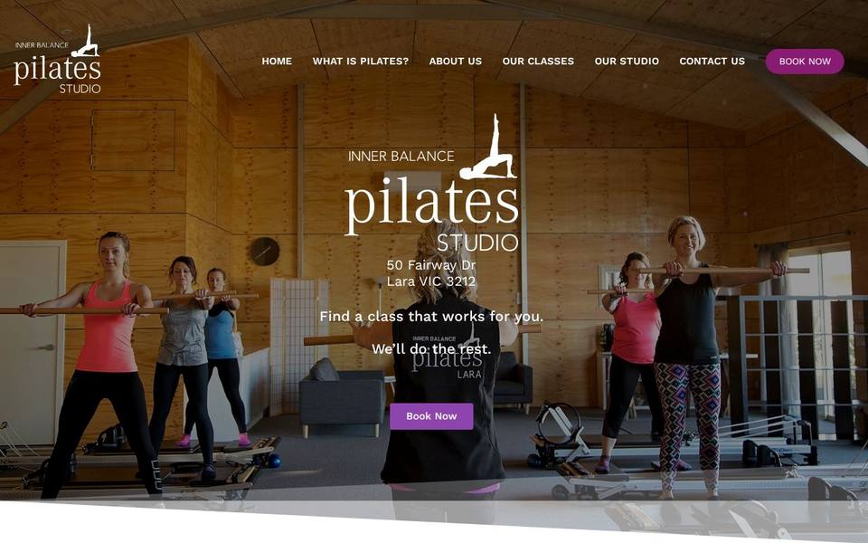 Inner Balance Pilates Studio website
