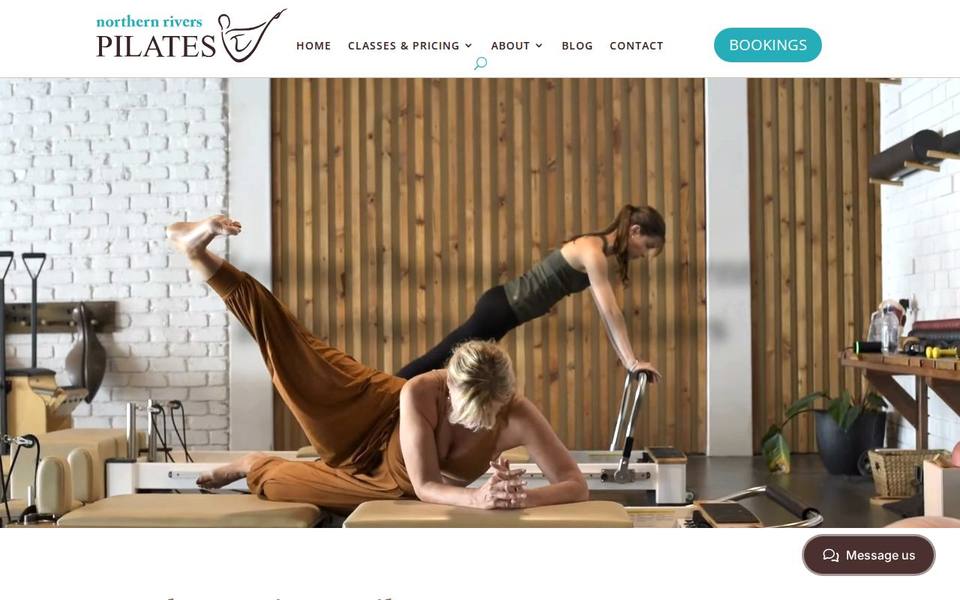 Pilates Room with Kimberley Garlick website