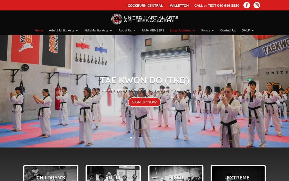 United Martial Arts and Fitness Academy website