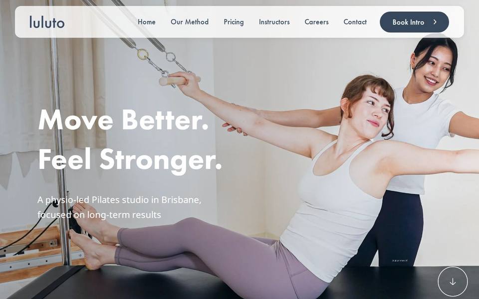 luluto Japanese Pilates Studio website