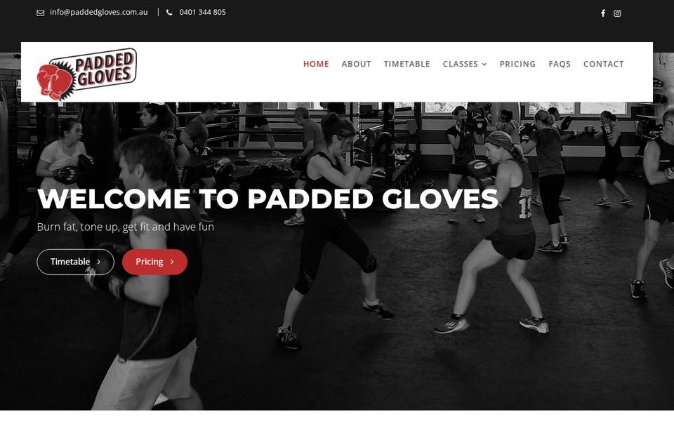 Padded Gloves website