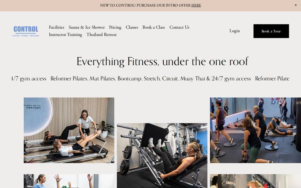 Control Pilates and Fitness website