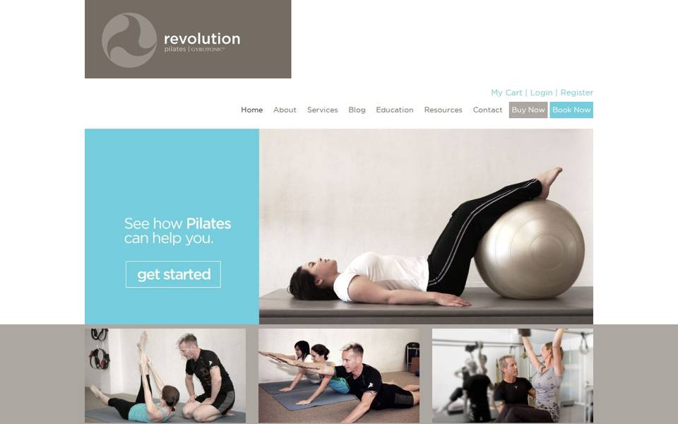 Revolution Pilates Studio website