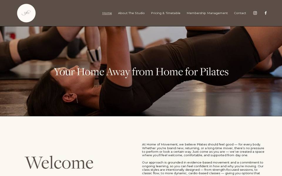 Home of Movement website