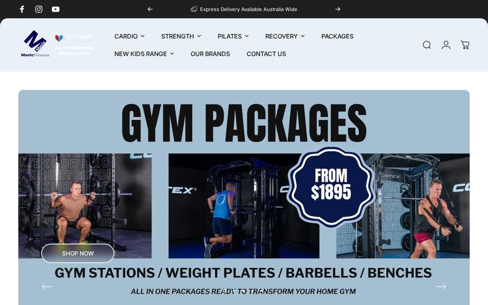 Manic Fitness website