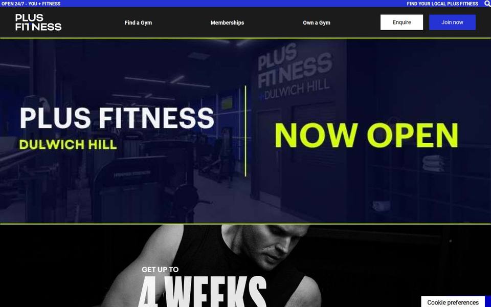 Plus Fitness Dulwich Hill website