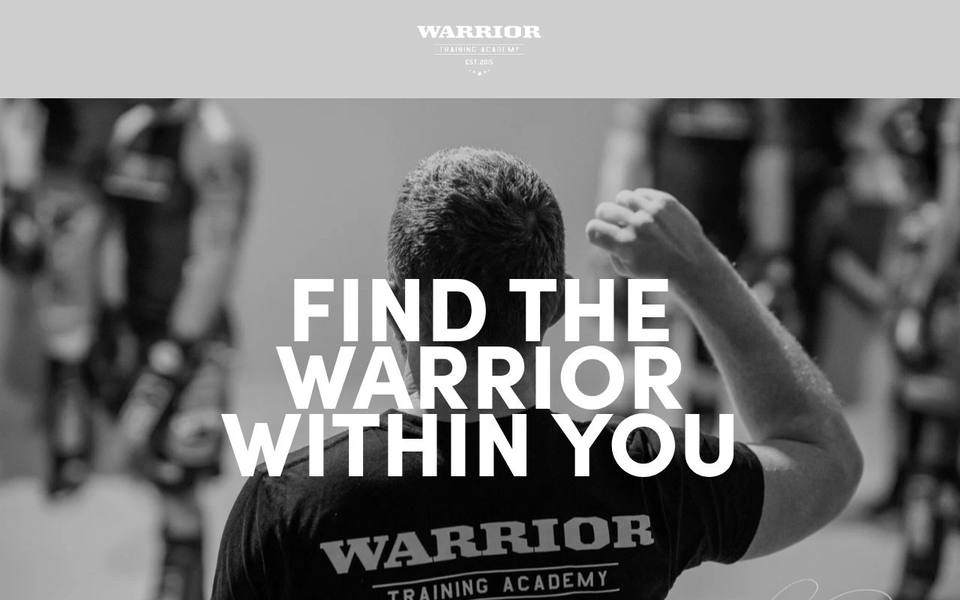 Warrior Training Academy website