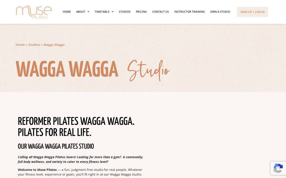 Muse Pilates Wagga Wagga website