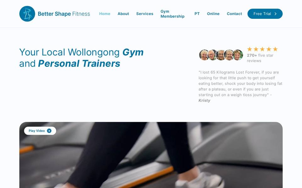 Better Shape Fitness website