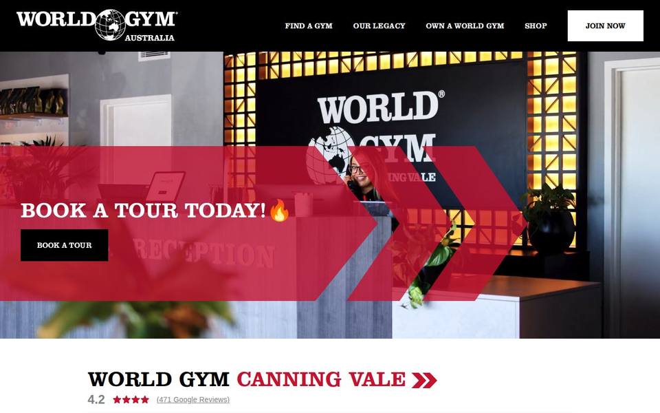 World Gym Canning Vale website