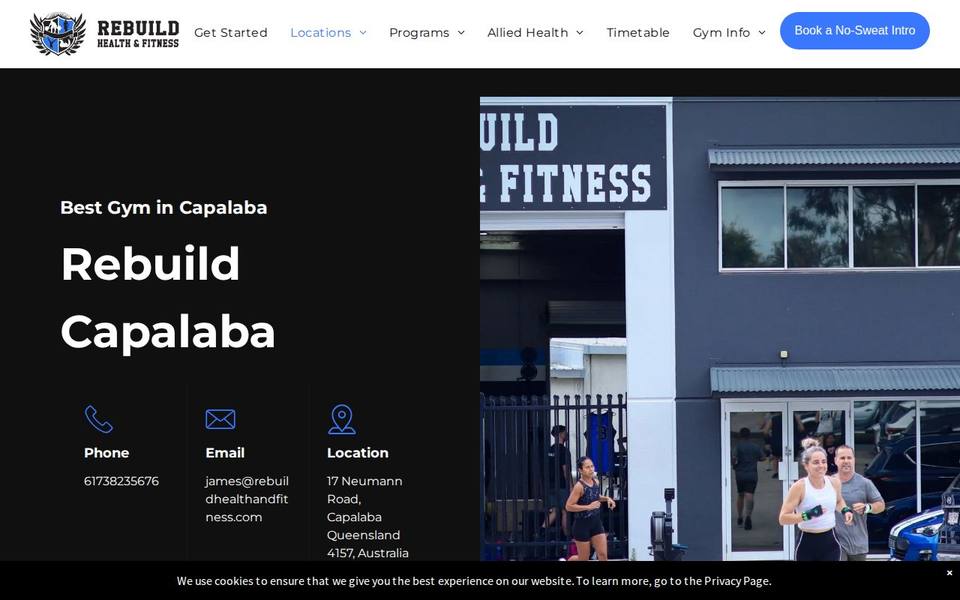 Rebuild Health and Fitness Capalaba website