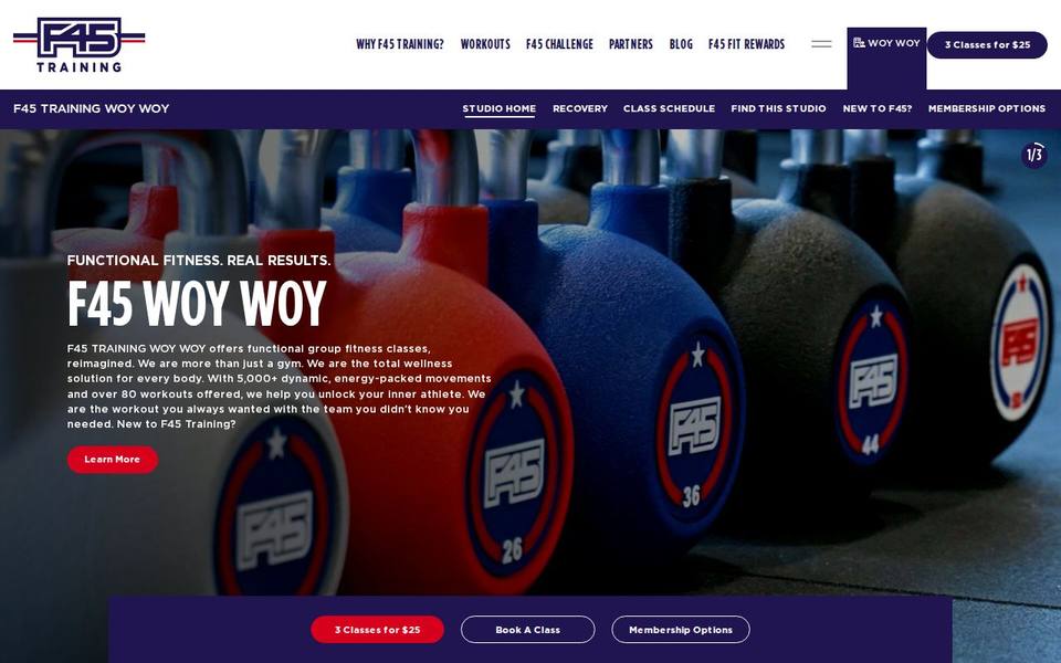 F45 Woy Woy website