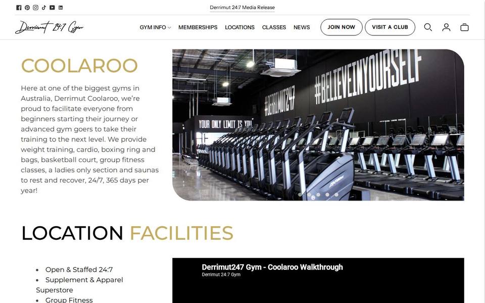 Derrimut 24:7 Gym Coolaroo website