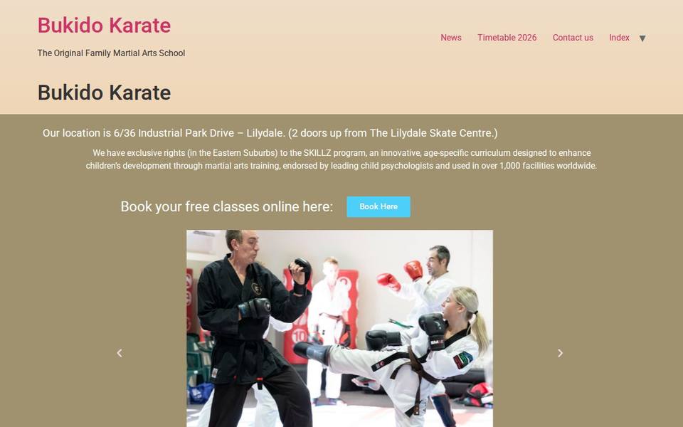 Bukido Karate website