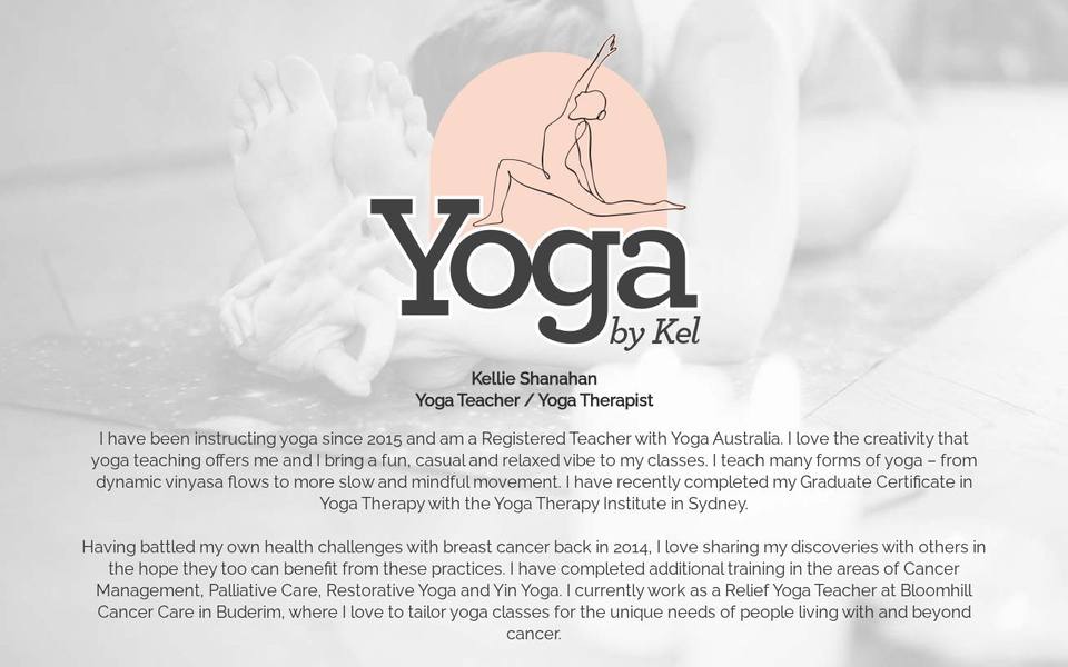 Yoga by Kel website