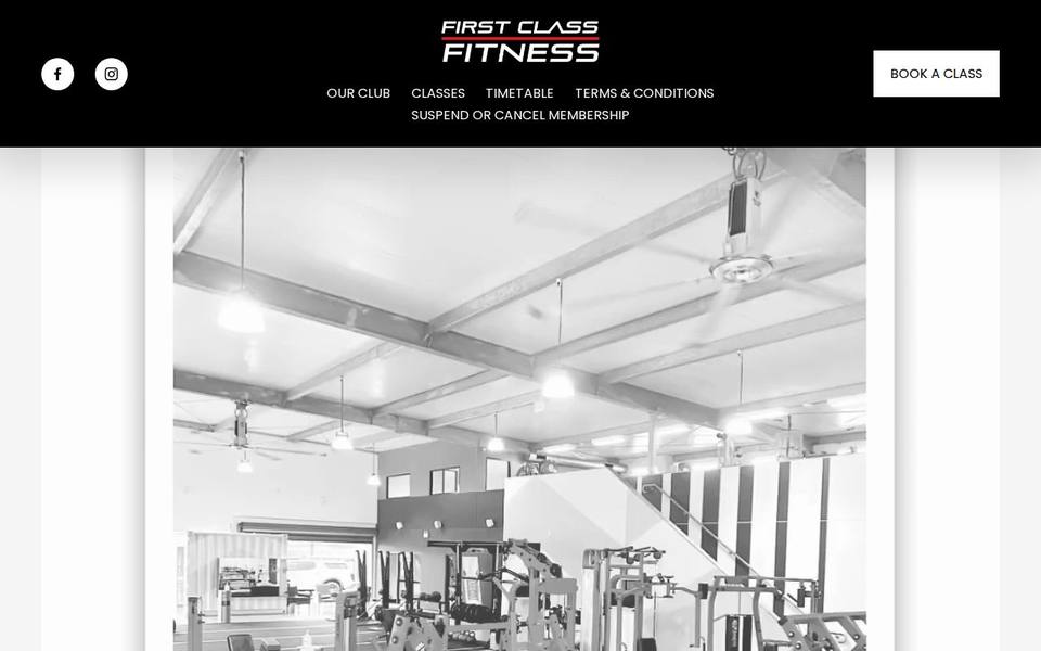 First Class Fitness website