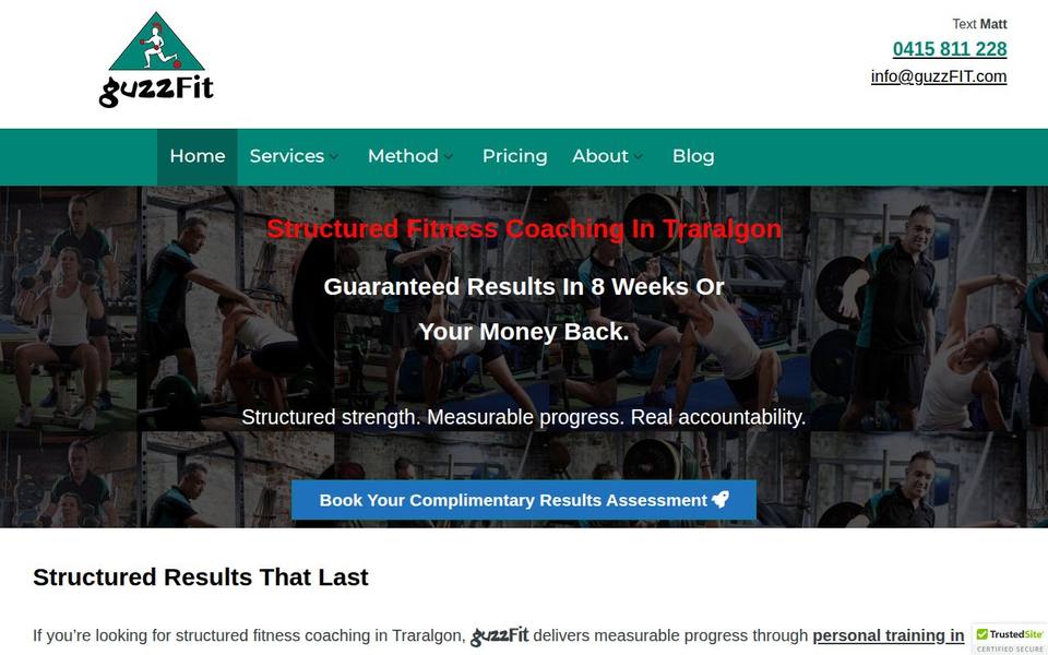 guzzFIT website