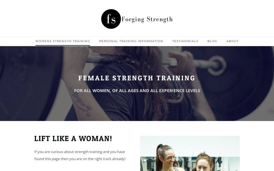 Forging Strength website