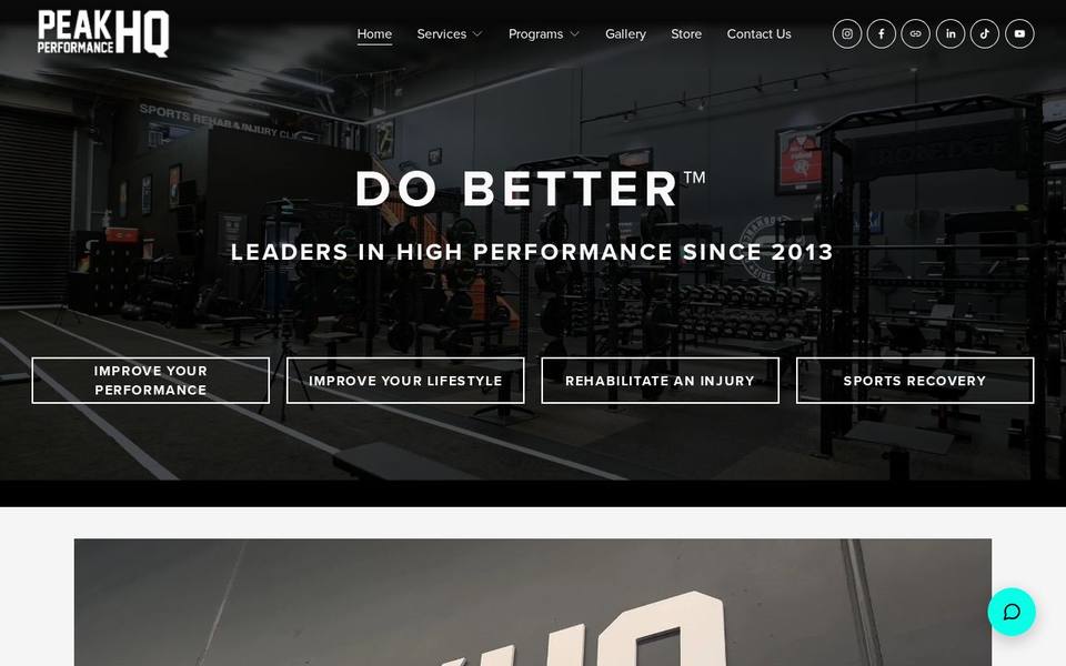 Peak Performance HQ website