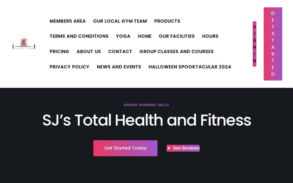 SJ's Total Health and Fitness website