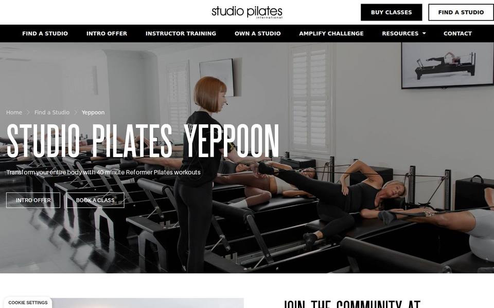 Studio Pilates International website