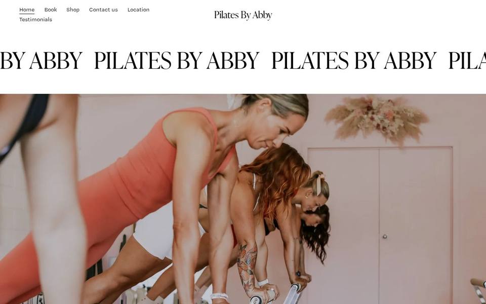 Pilates By Abby website