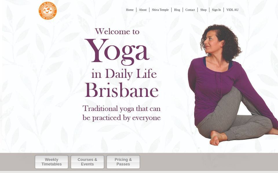 Yoga in Daily Life Brisbane website