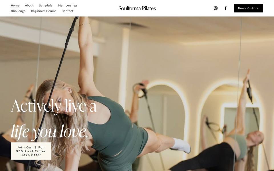 The Park Pilates website