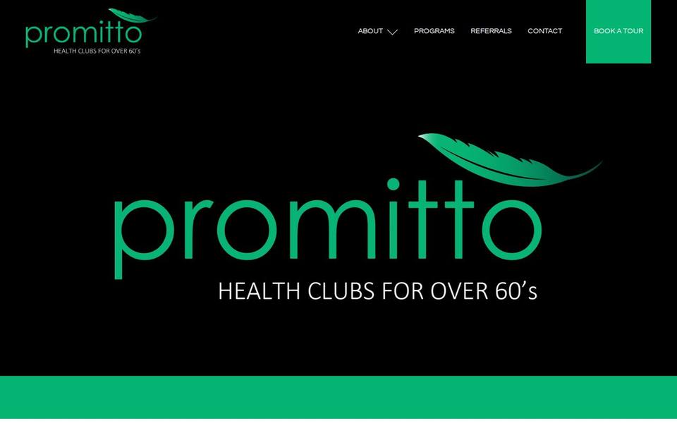 Promitto Health Clubs for over 60's website