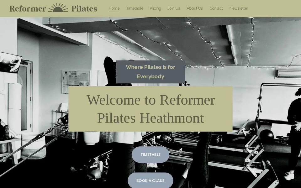 Reformer Pilates Heathmont website