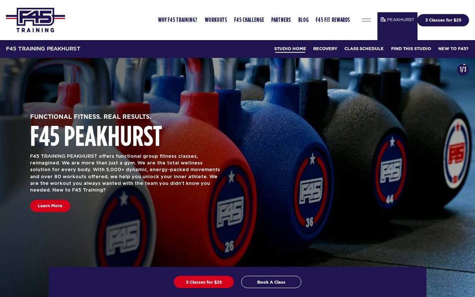 F45 Peakhurst website