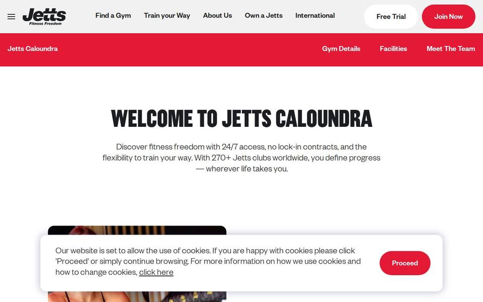 Jetts Currimundi website