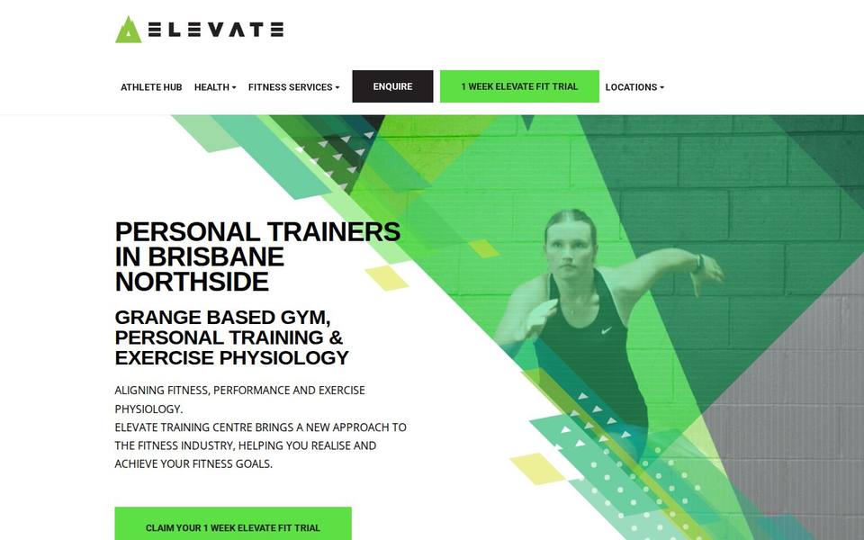 Elevate Training Centre website
